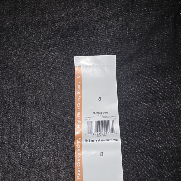 Time and Tru Women's Size 8 High Rise Curvy Skinny Jeans New w/ Tags! - Picture 4 of 5